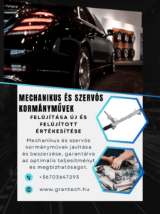kormánymű felújítás